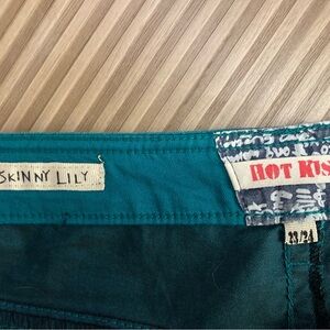 Hot Kiss Skinny Lily Teal Pants